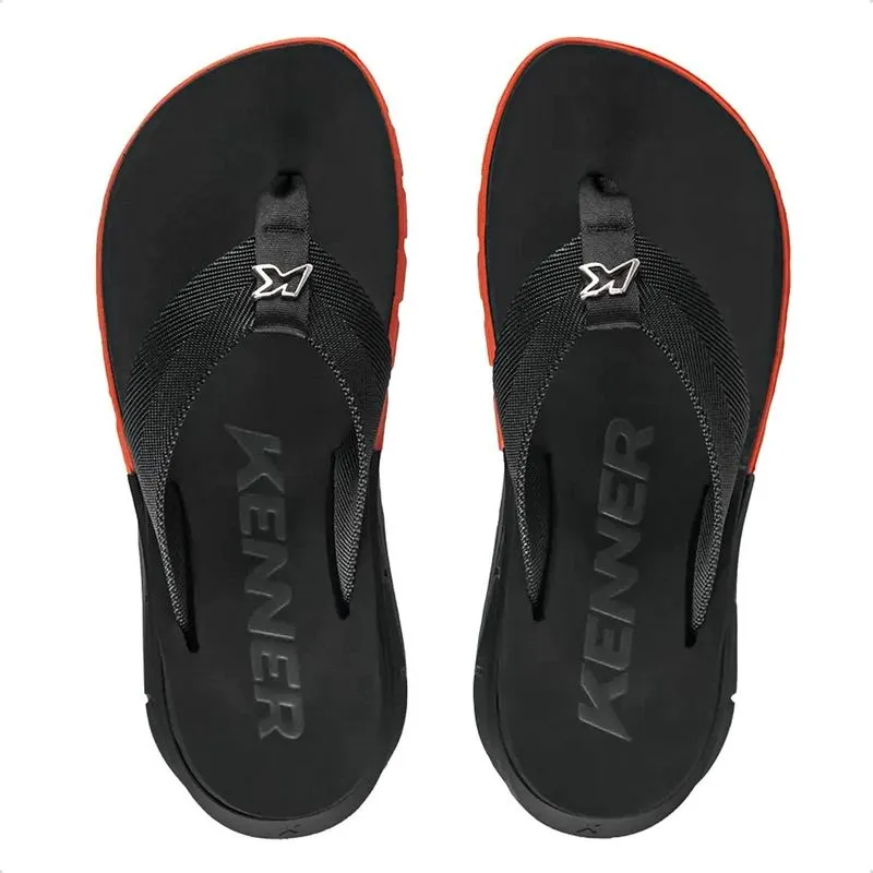 Chinelo Kenner Masculino Orak 43 / Preto-Laranja