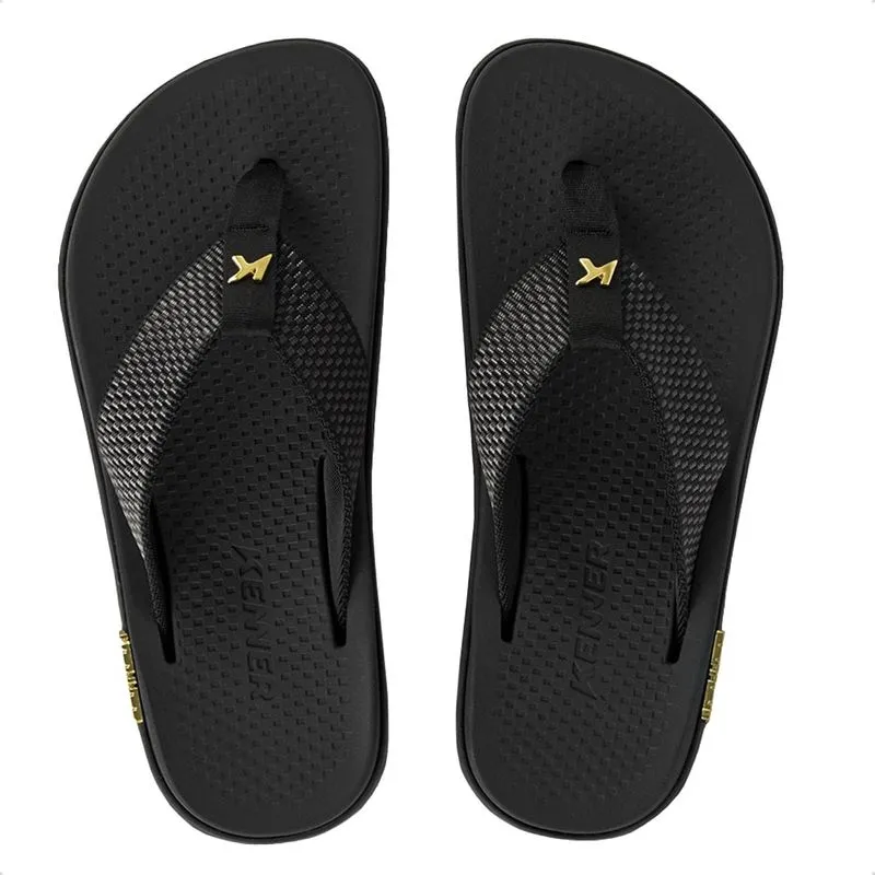 Chinelo Kenner Masculino Kivah Pro Dots 40 / Preto-Chumbo