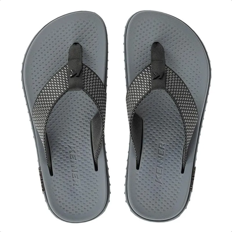 Chinelo Kenner Masculino Kivah Pro Dots 38 / Cinza