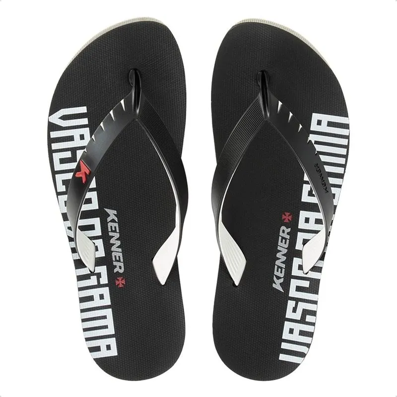 Chinelo Kenner Masculina Red Vasco da Gama 39 / Preto-branco