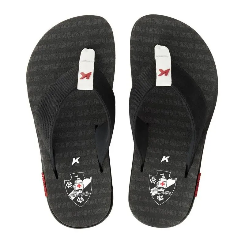 Sandália Masculina N°42 Kenner Kivah Vasco Cruzmaltina Preto (MP)