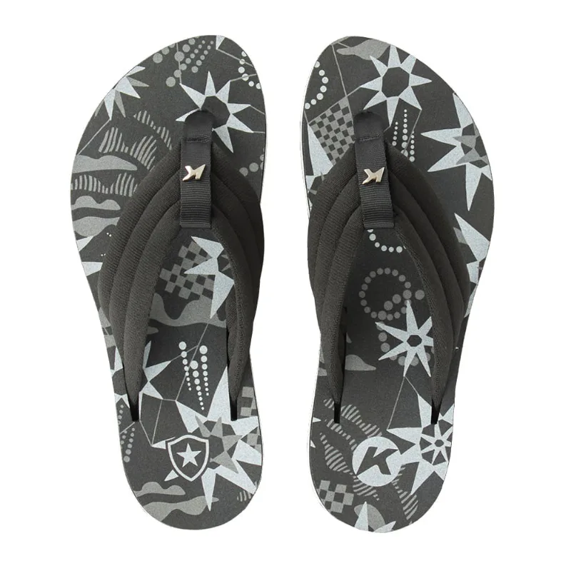 Sandália kyra pro comfy preto/branco 34