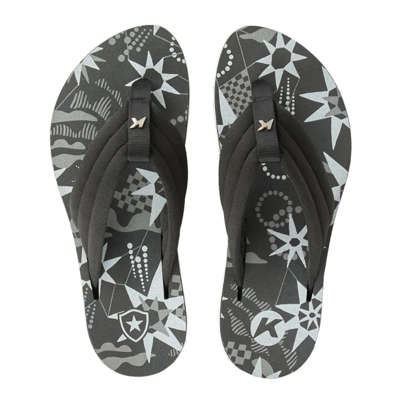 Sandália kyra pro comfy preto/branco 40