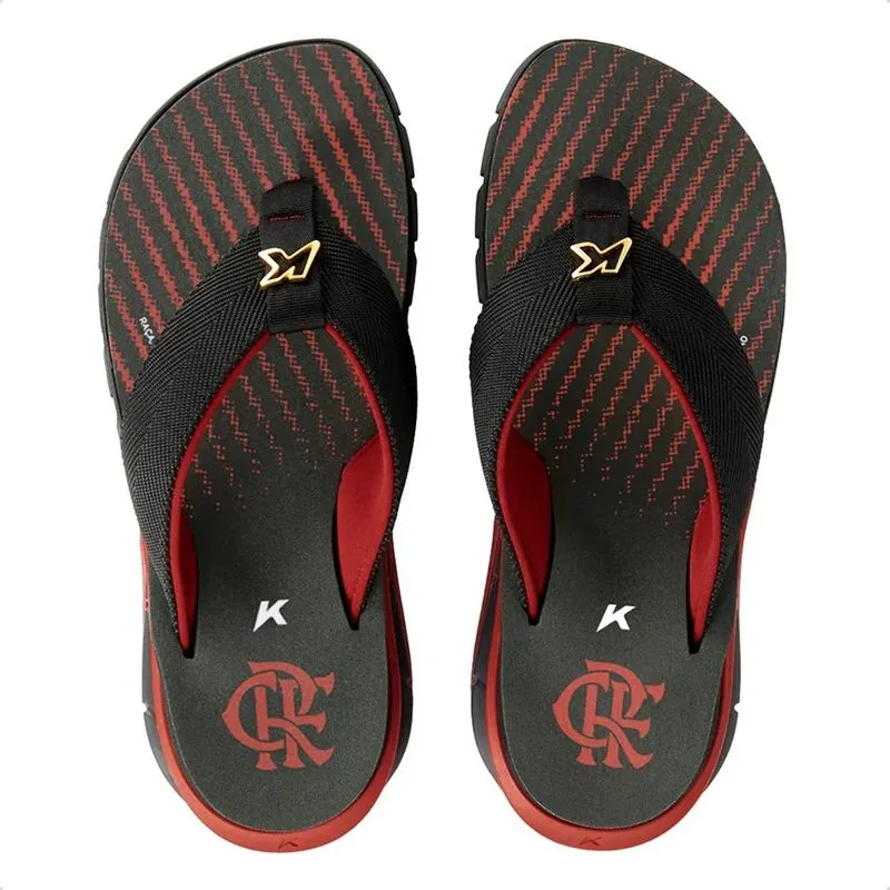 Chinelo Kenner Masculino Orak Flamengo 39 / Preto e Vermelho