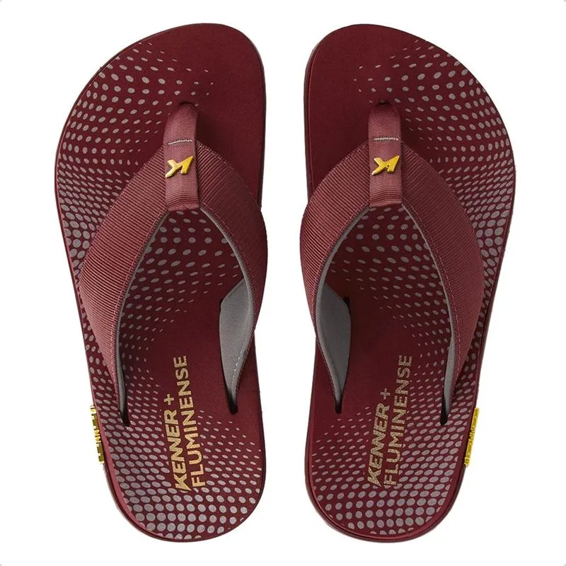 Chinelo Kenner Masculina Kivah Fluminense Grená 39 / Vinho