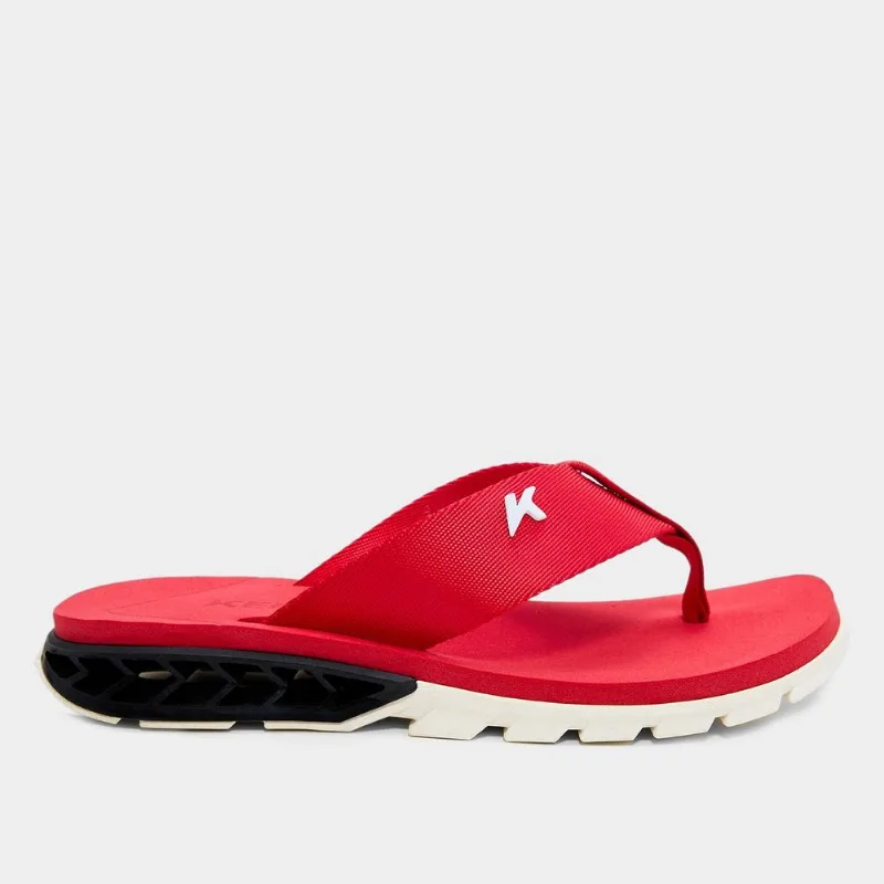 Chinelo Kenner Rakka Unissex - Masculino - Branco+Vermelho