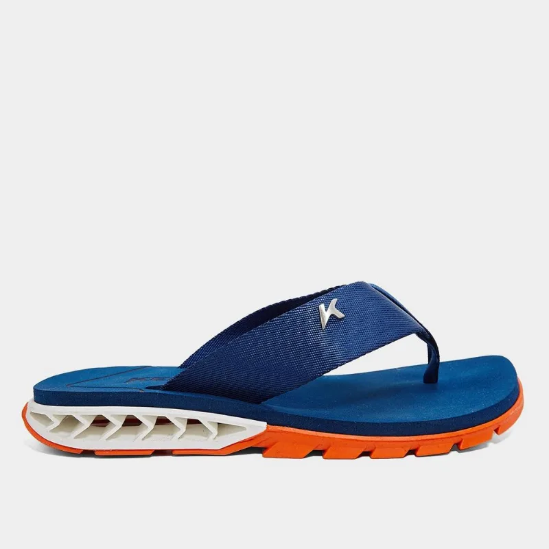 Chinelo Kenner Rakka Unissex - Masculino - Laranja+Azul
