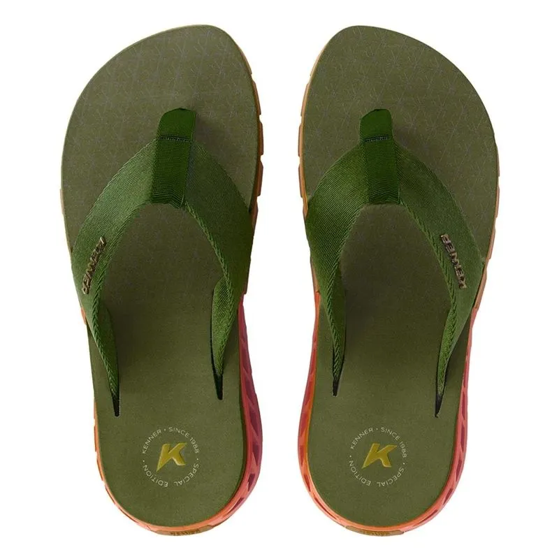 Chinelo Kenner Masculino Rakka Edição Especial 41 / vermelho-laranja