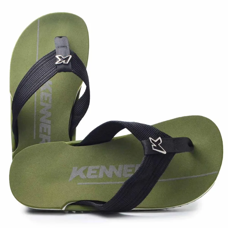 Chinelo Kenner Masculino NK6 PRO 1700067107 02-VERDE MILITAR/PTO 44