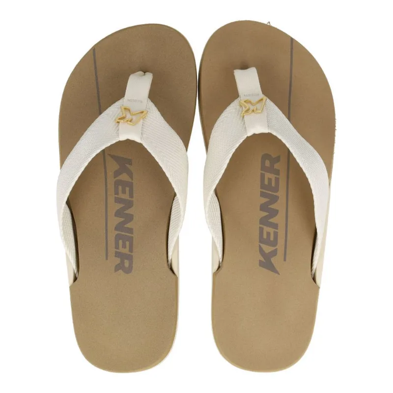 Chinelo Kenner NK6 Gold Unissex Creme 34