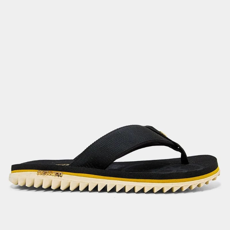 Sandália Kenner Santos Kivah Masculina - Masculino - Branco+Amarelo