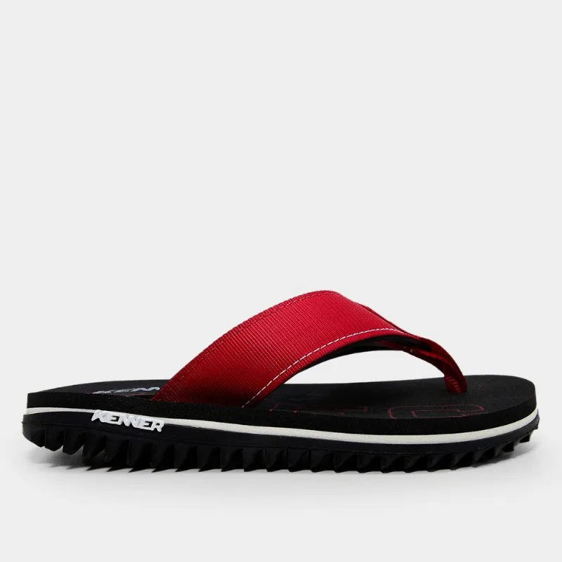 Sandália Kenner São Paulo Kivah Masculina - Masculino - Preto+Vermelho