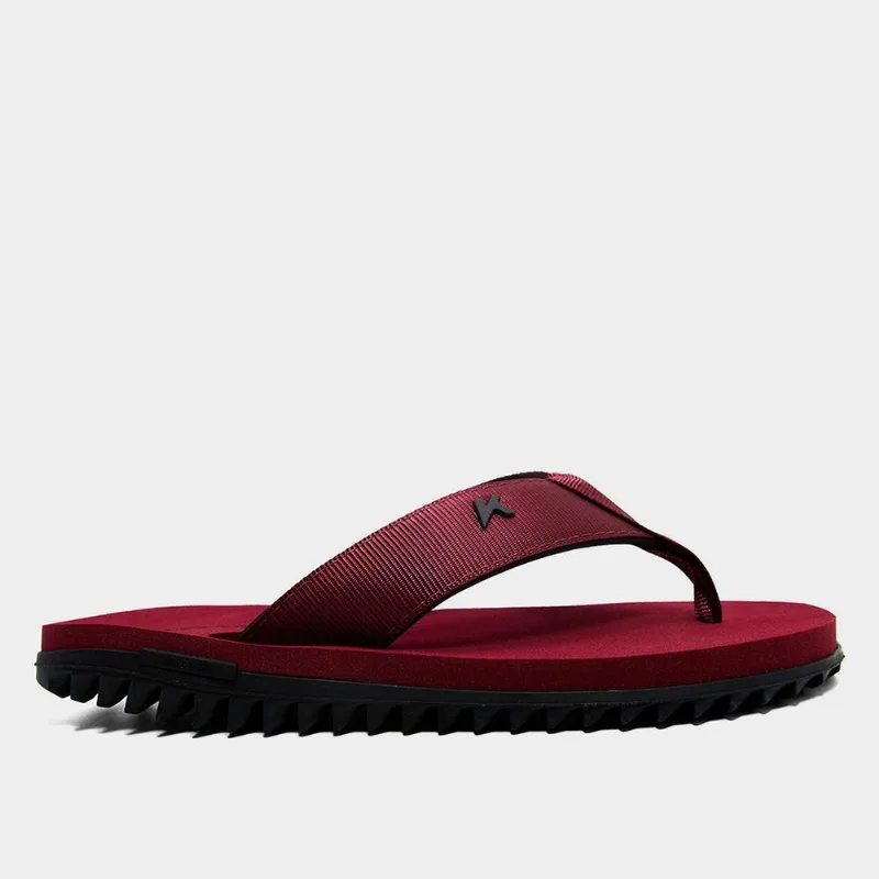 Sandália Kenner Kivah Titanium Masculina - Unissex - Preto+Bordô