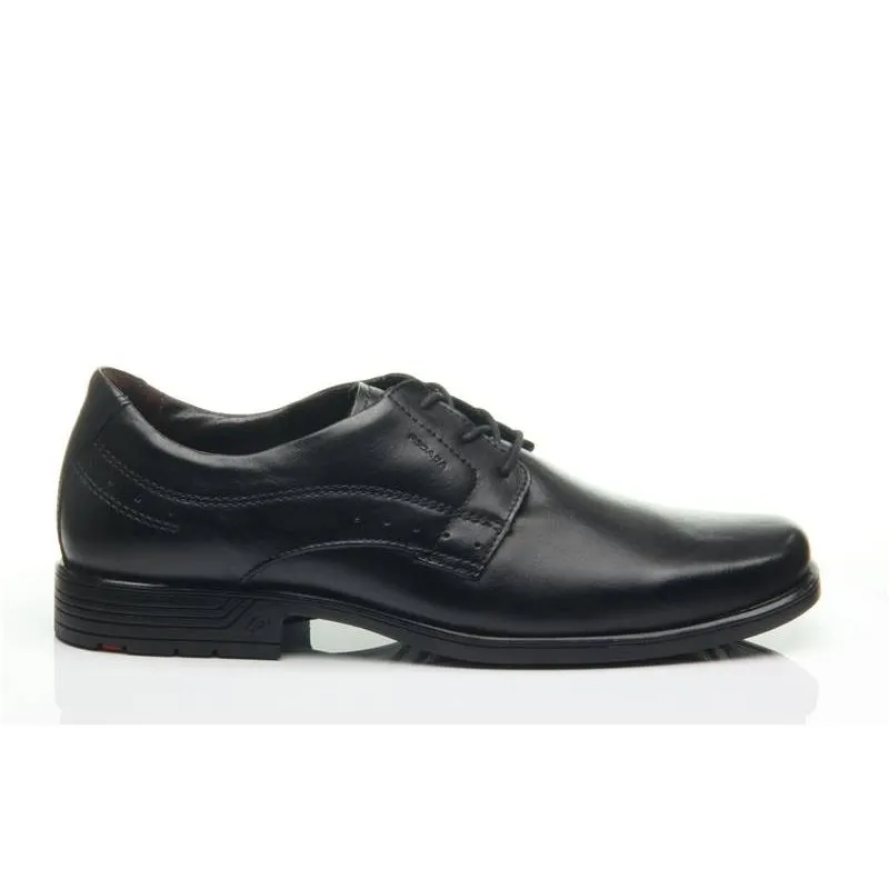 Sapato Pegada Masculino Plus Size em Couro Preto 522109-01 50