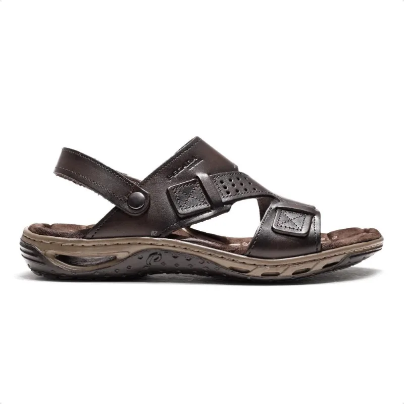 Sandália Pegada Tiras Masculina 37 / Marrom Tabaco