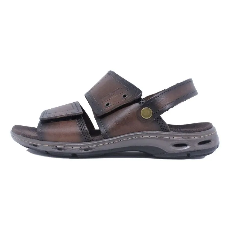Sandália Masculina Pegada Anilina Marrom