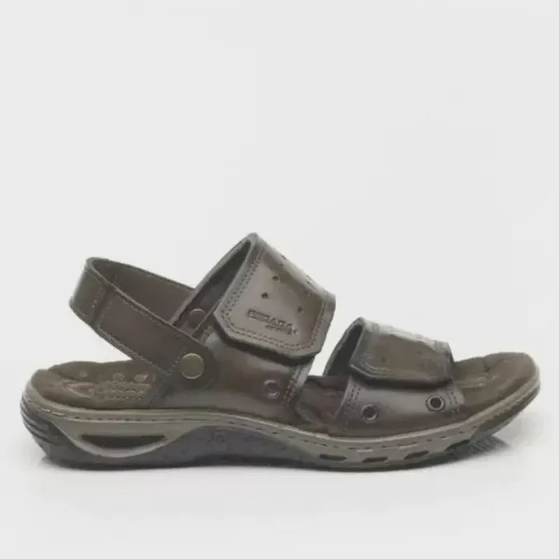 Sandália Chinelo Masculino Pegada Marrom Pinhao Ajustável Amortecedor