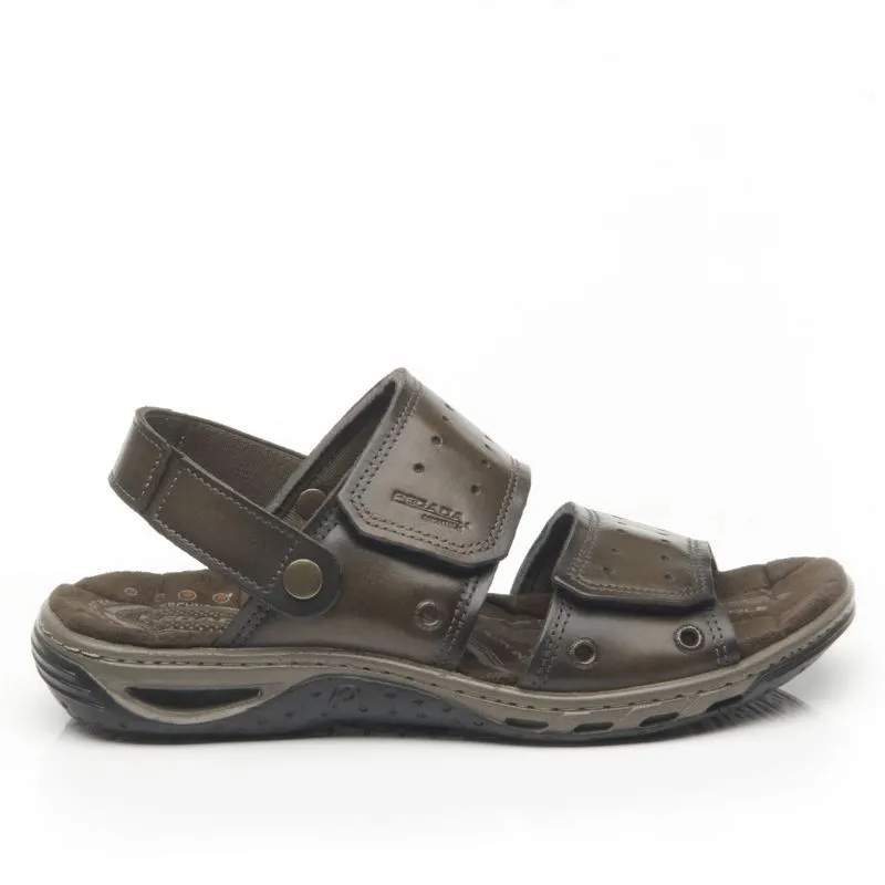 Sandália Pegada Masculina em Couro Cravo 131668-03 42