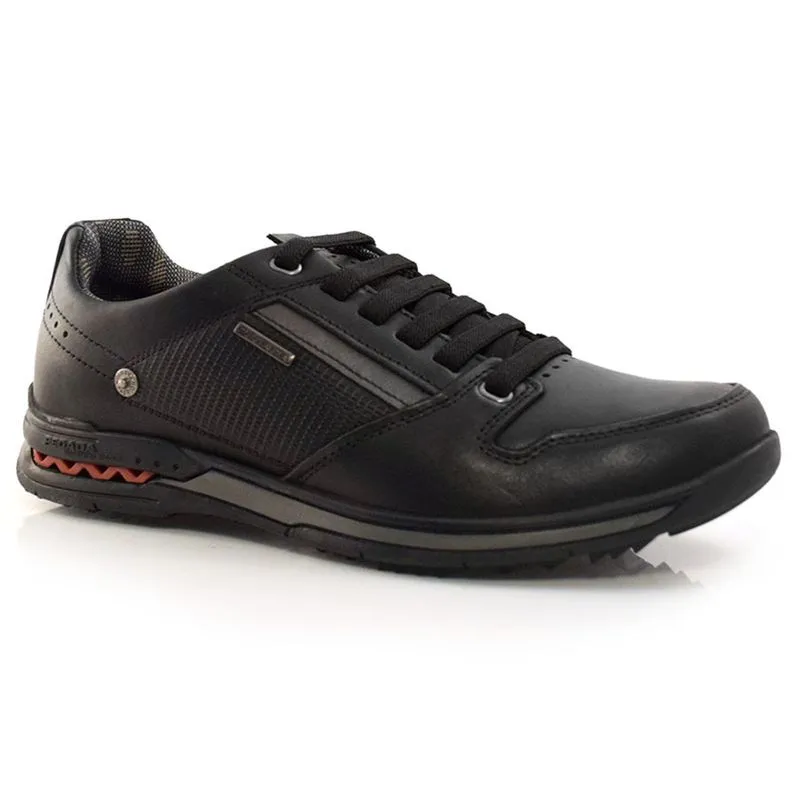 Sapatênis Masculino de Couro Pegada Preto 114856 43