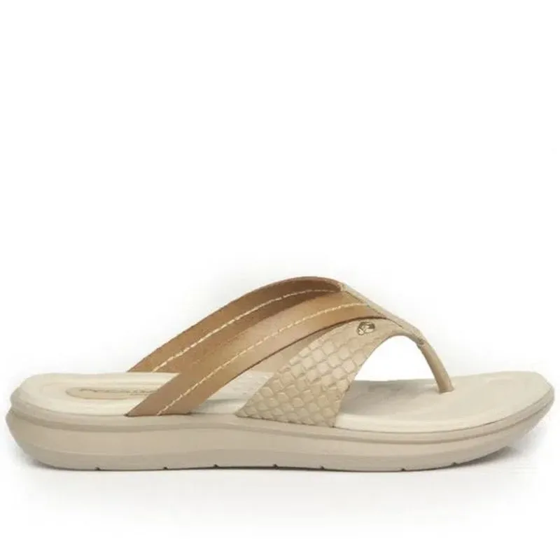 Chinelo Feminino Pegada Couro -eve e Macio Conforto Amortech