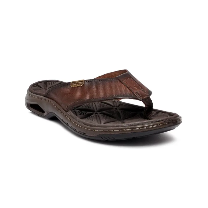 Chinelo Masc Pegada Couro Anilina Marrom Pinhão 133201-02 41 / Marrom