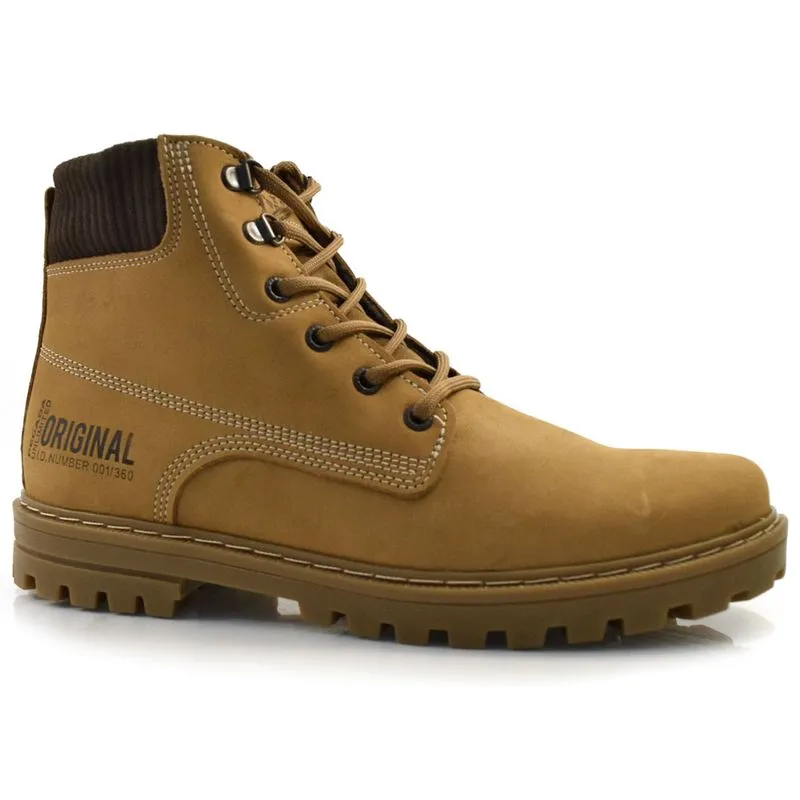 Coturno Masculino de Couro Pegada Marrom 181502 43