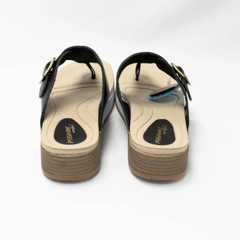 Chinelo Pegada 232165-06 Couro legítimo preto