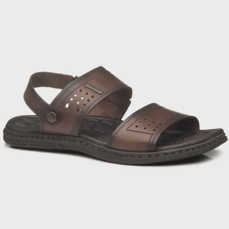 Sandália Masculina Papete Couro Pinhão Pegada 131225-01 - Pegada