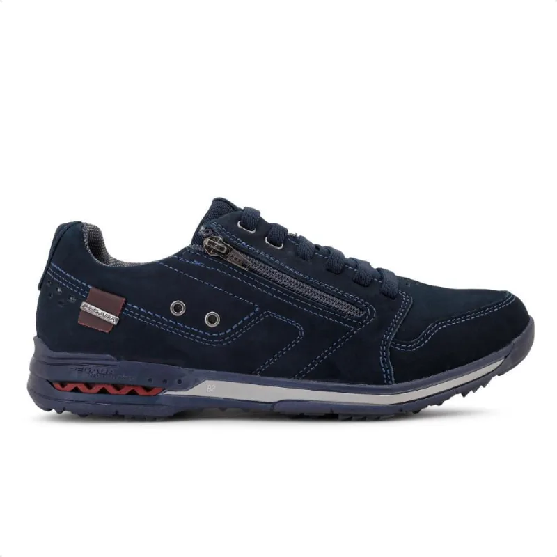 Sapatênis Pegada Gold Casual Com Zíper Masculino 40 / Azul Marinho