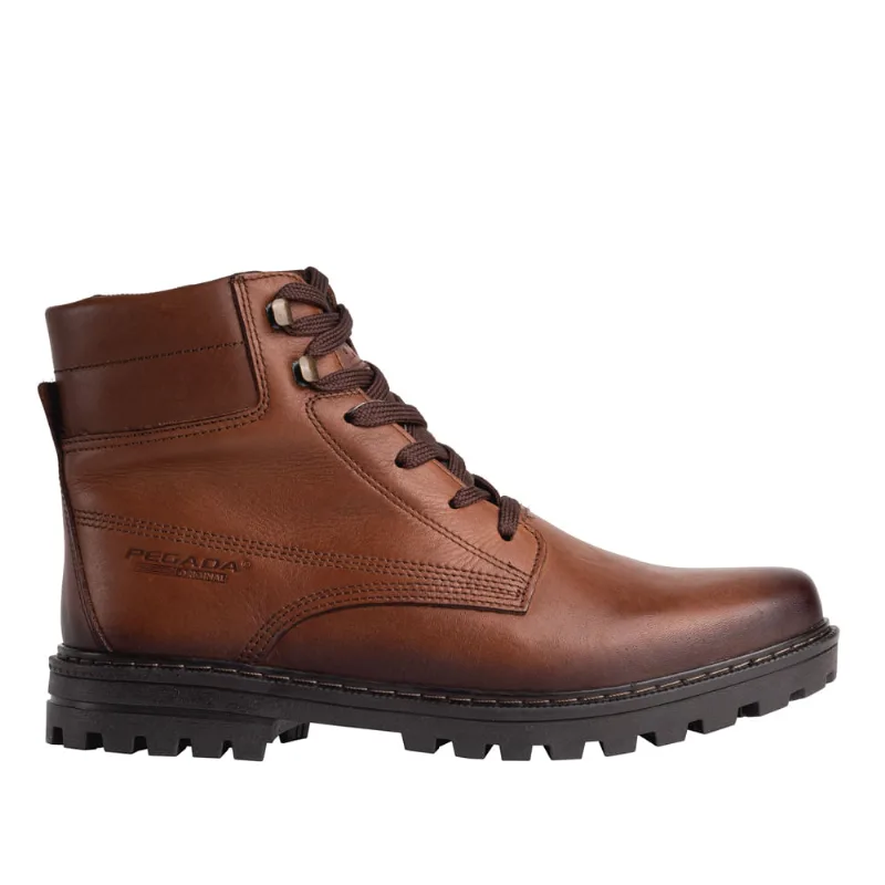Bota Masculina Pegada Couro Marrom - 39