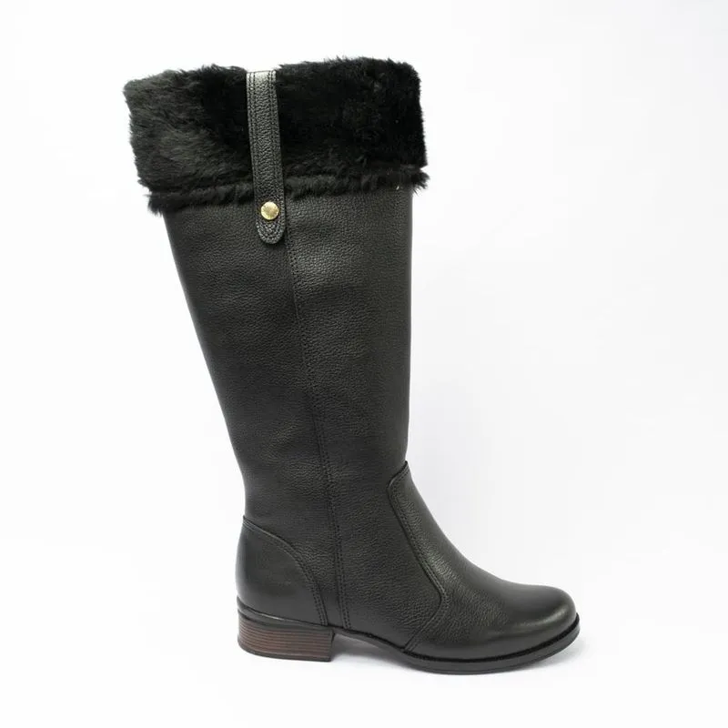 Bota Pegada 282062-04 Cano longo em Couro Natural Burnished