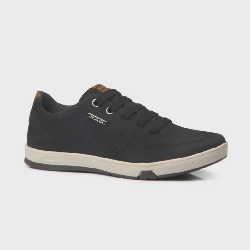Sapatênis Infantil Masculino Microfibra Nobucado Preto Pinhão Pegada 370418-06
