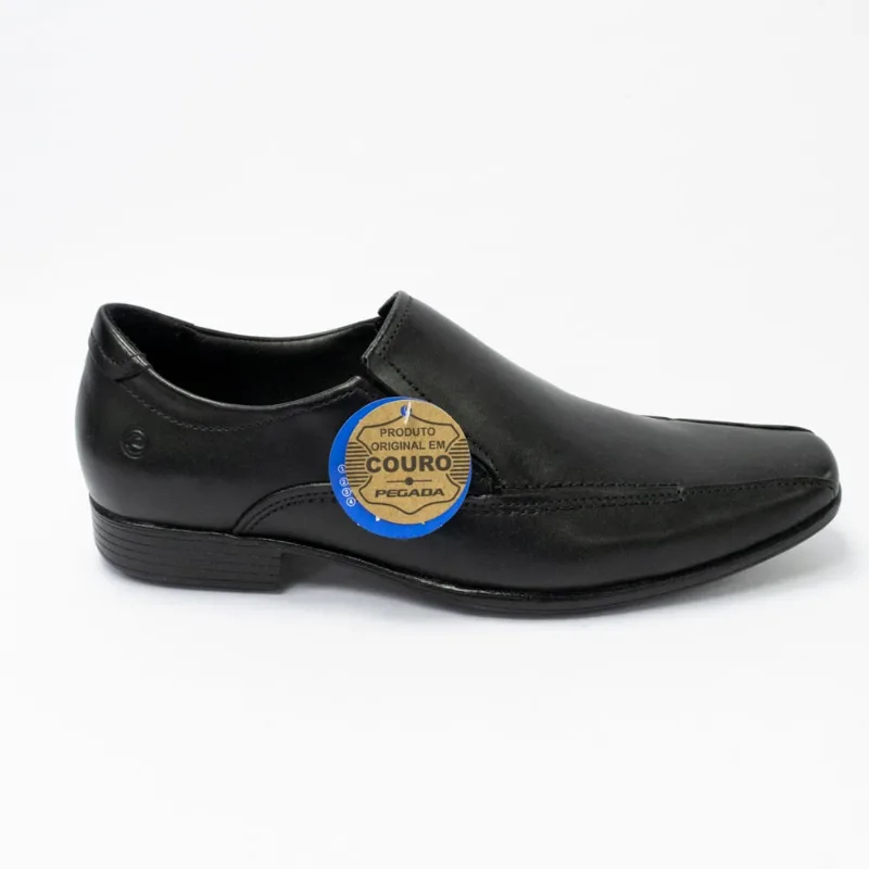 Sapato Pegada 122877-01 Couro Natural Stretch Preto