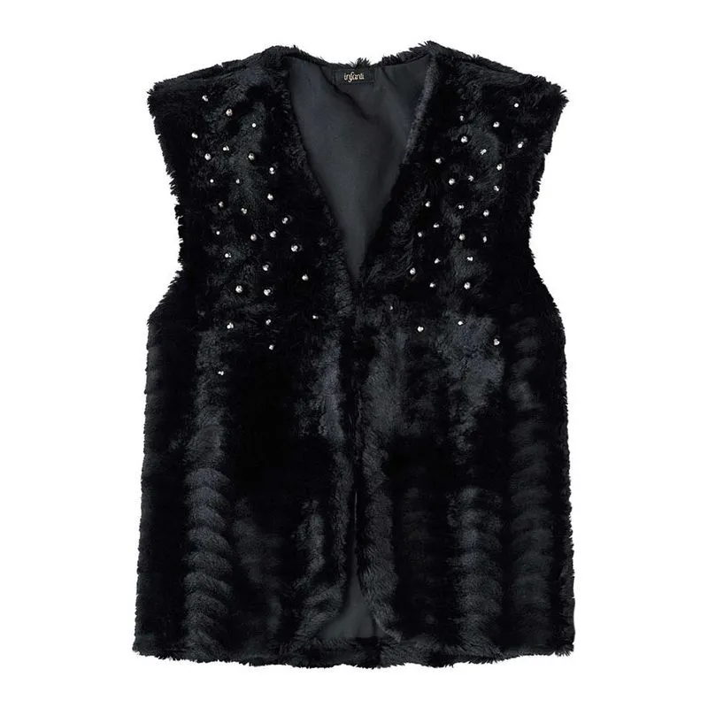 Infanti Colete Pelinho C/ Strass R.38115 (preto)