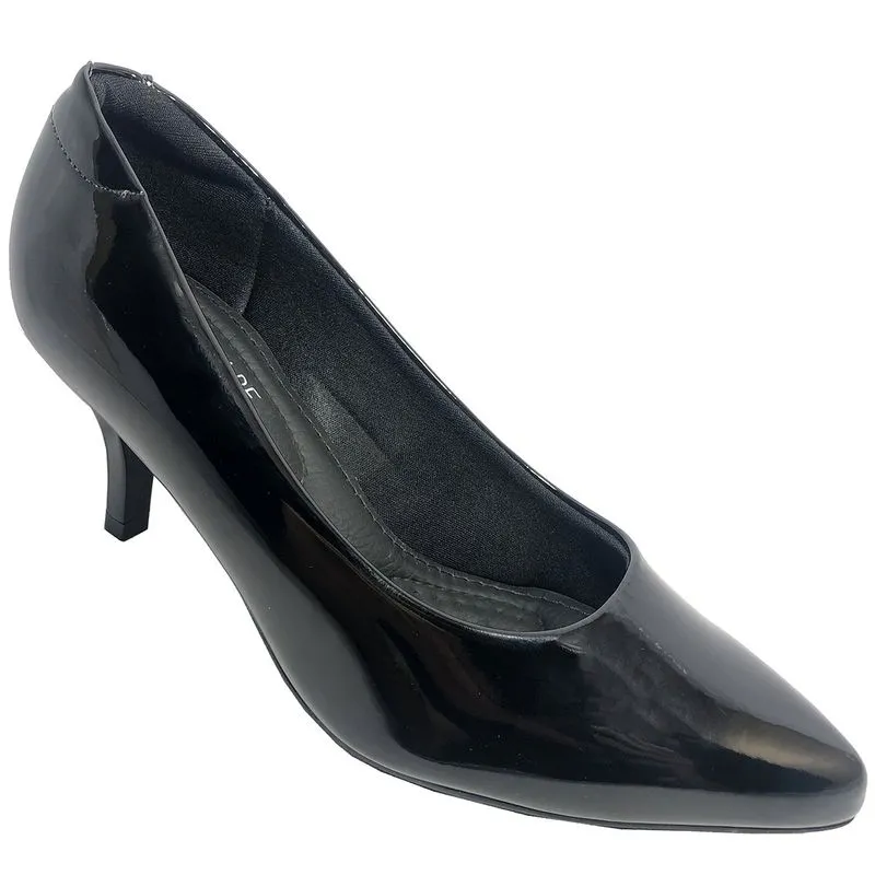 Scarpin Modare Ultra Conforto Salto Baixo Verniz - Preto - 37