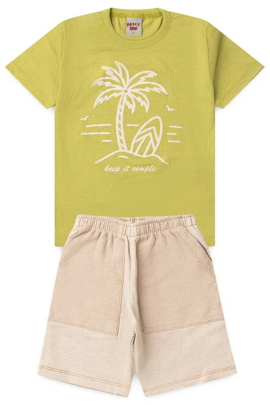 Conjunto de Verão para Menino Ilha Tropical Verde 1