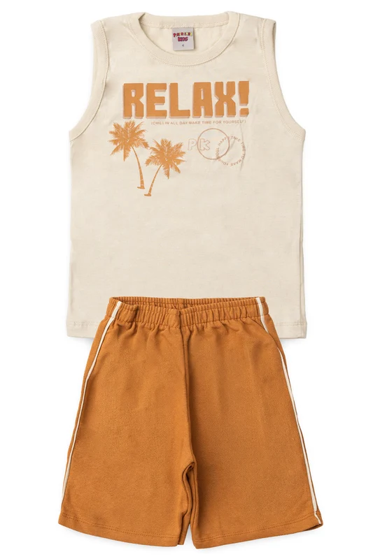 Conjunto de Verão para Menino Relax Bege 1