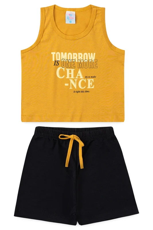 Conjunto de Verão para Menina Novas Chances Amarelo 1