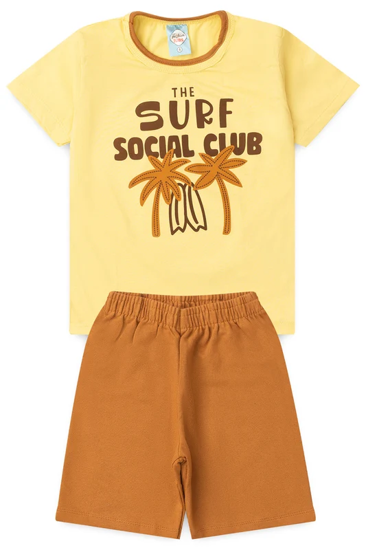 Conjunto de Verão para Menino Clube do Surf Amarelo 1