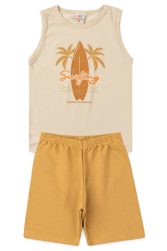 Conjunto de Verão para Menino Prancha Radical Bege 1