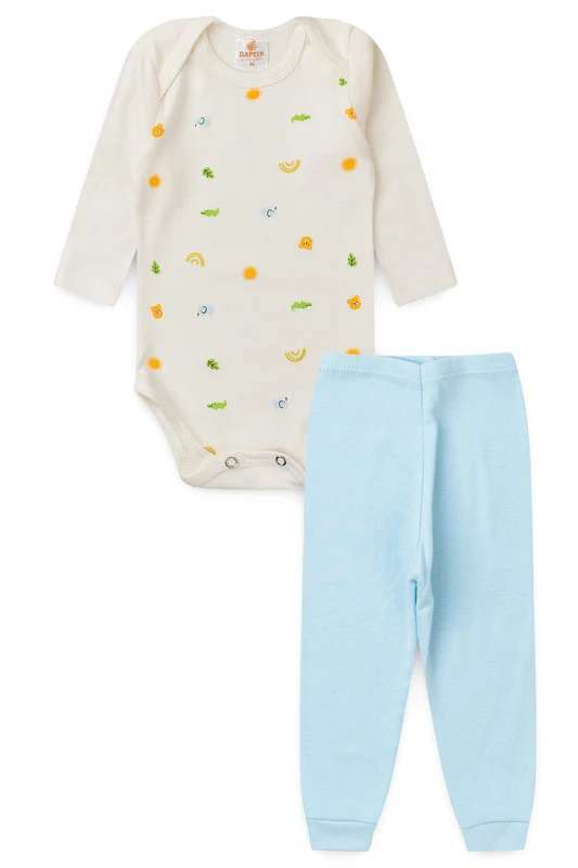 Conjunto Body para Bebê Menino Pequeno Explorador Marfim P