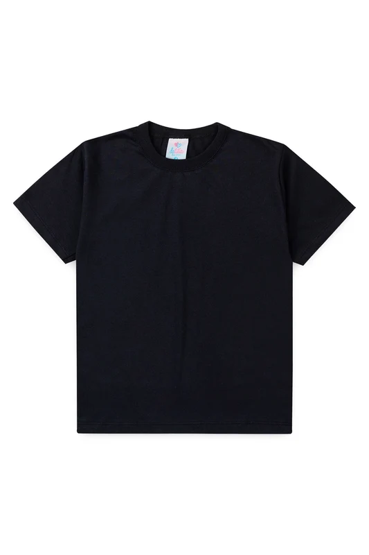 Camiseta Básica Infantil para Menino Preto 1