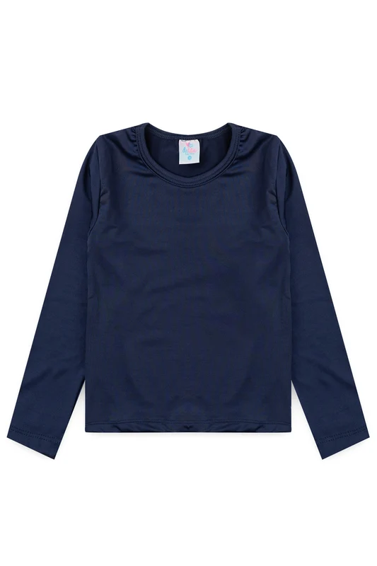 Blusa Proteção UV Infantil Unissex Marinho 1