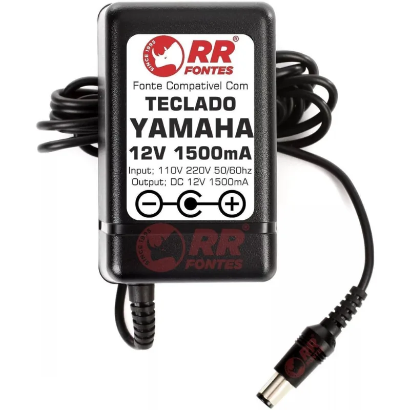Fonte 12V Para Teclado Yamaha Psr-530 540 550 6 60 600 61 62
