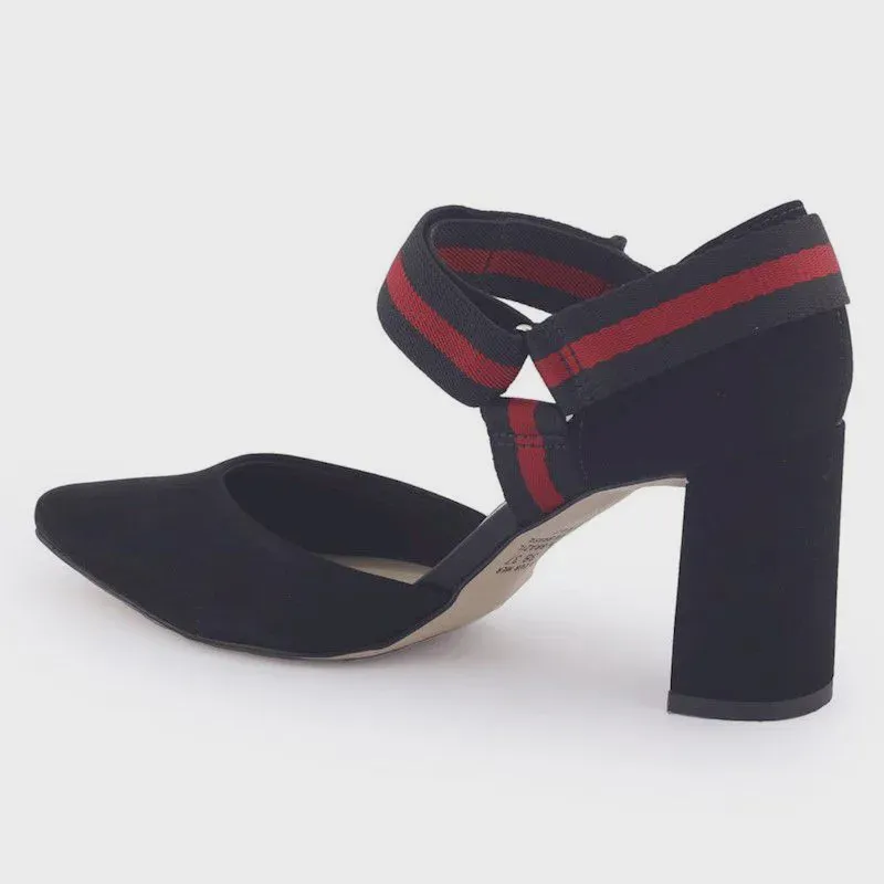Sapato Feminino T2721 Preto Liz aderente listra Tanara