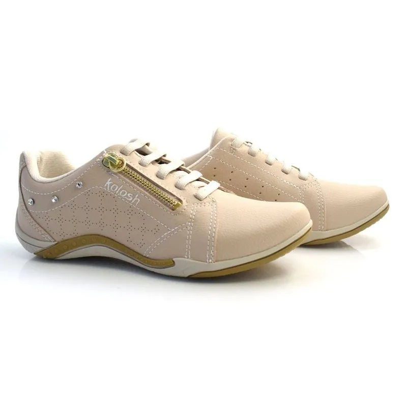 Tênis Feminino Casual Kolosh Creme C1282 38