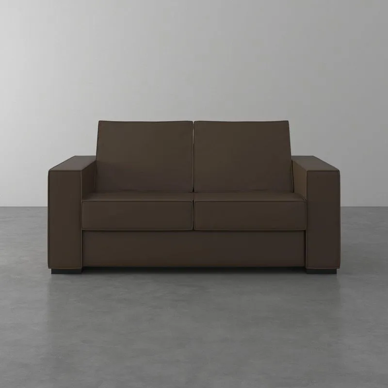 Sofá de 2 Lugares Ska Marrom 166cm