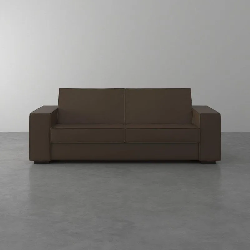 Sofá de 3 Lugares Ska Marrom 218cm