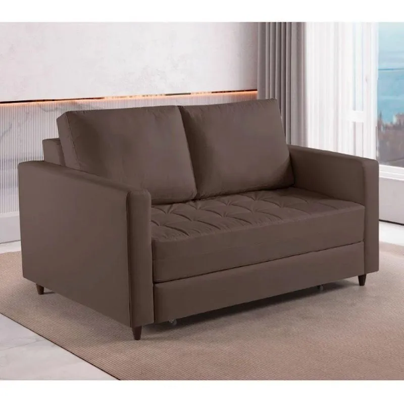 Sofá Cama Casal 2Lugares150cm Talento Móveis Marrom/Castanho