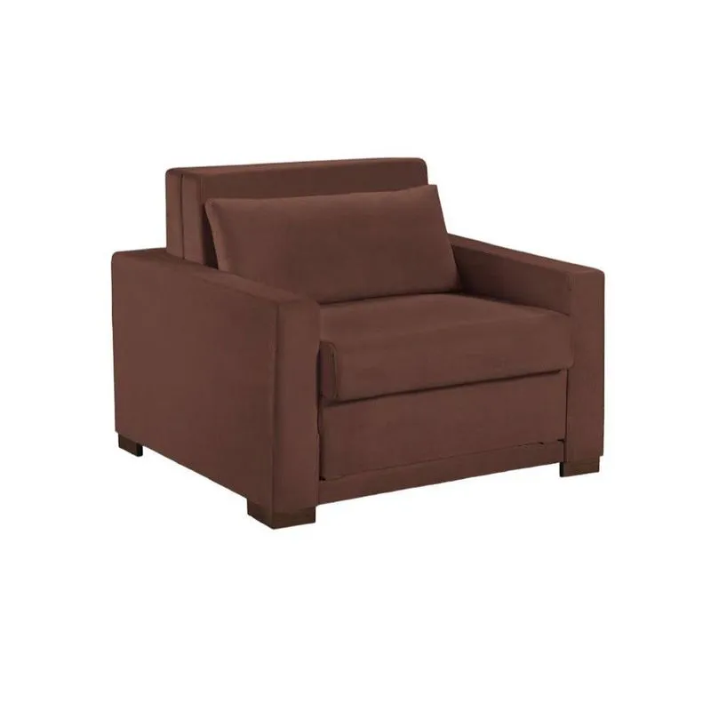 Sofa Cama Solteiro Sofia 1 Lugar 110cm Talento Móveis Caramelo